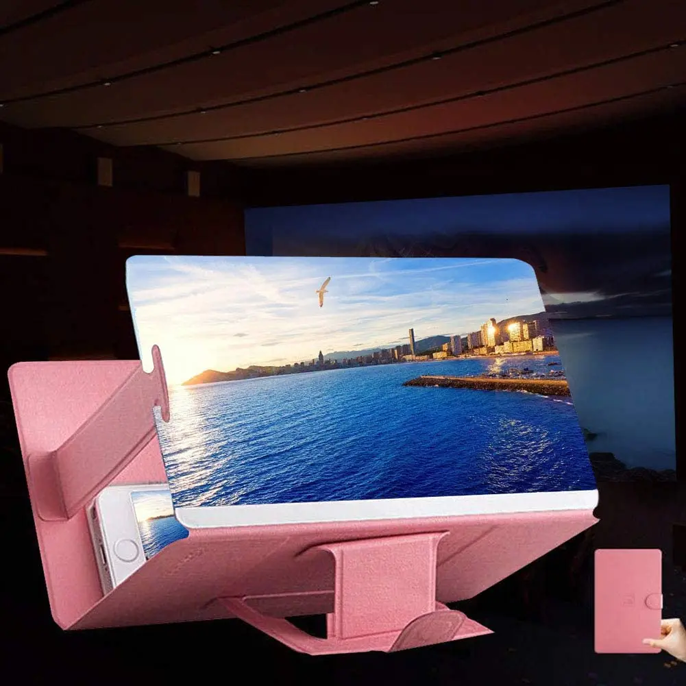 3d hd mobile phone screen magnifier enlarger magnifying video amplifier projector bracket desktop holder phone stand for all free global shipping