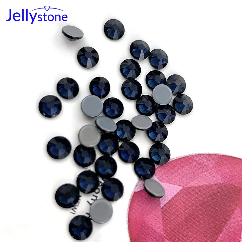 Блестящий розовый Монтана стразы горячей фиксации для одежды черного цвета SS6 SS10