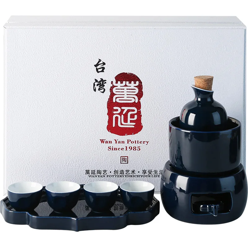 

Handmade Ceramics Hip Flask Set Classic Japanese Style Retro Creative Sake Cups Set Home Round Flasque Alcool Drinkware EJ50HF