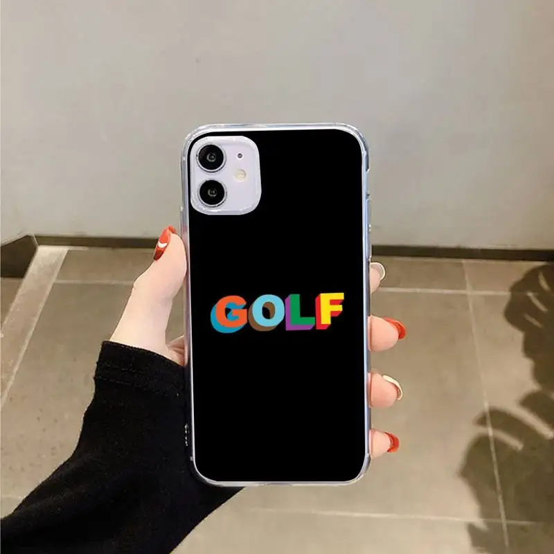 

Rapper tyler the creator GOLF bees Phone Case Transparent for iPhone 6 7 8 11 12 s mini pro X XS XR MAX Plus