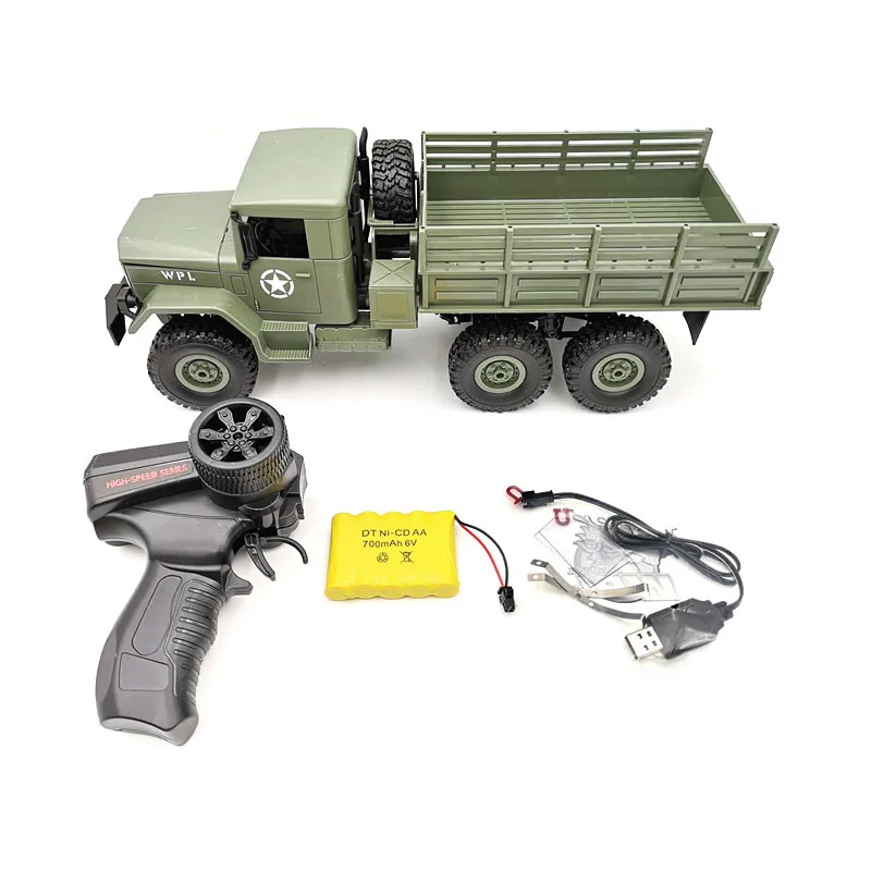 B-16 Green no box MN77 WPL B16 Урал 1/16 р/у автомобиль 6WD Рок Гусеничный WW2 армейские транспортные средства 6 колесный пульт дистанционного управления военный грузовик игрушки для мальчиков VS B36 B24 - Цвет: B-16 Green no box