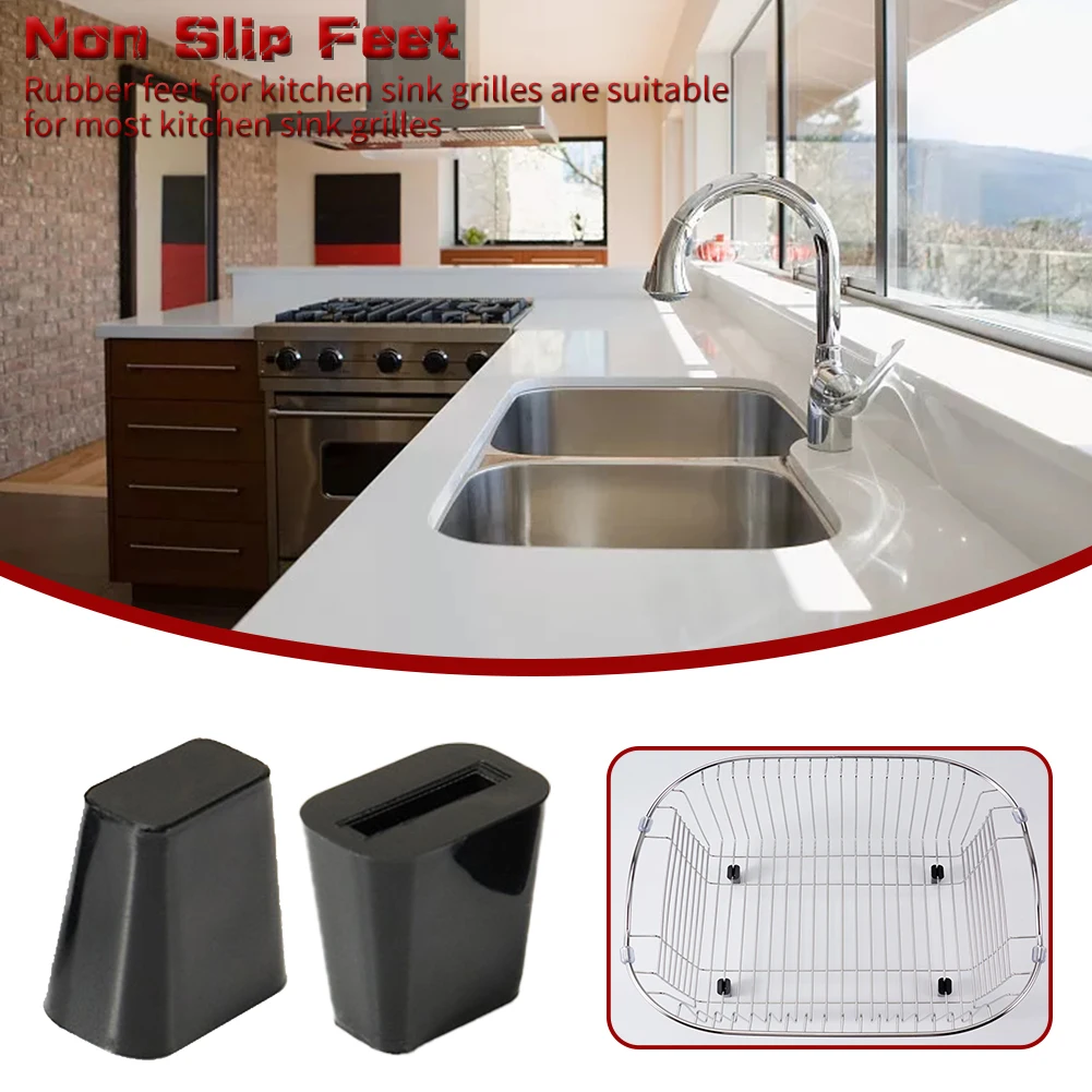 

10pcs/pack Kitchen Sink Modern Non Slip Feet Home Protective Anti Scratch Replacement Part Drain Basket Accessories Universal