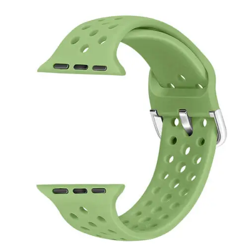 

Breathable Sport For Apple Watch Series 6 5 4 3 2 Soft Silicone Band Strap 38-44