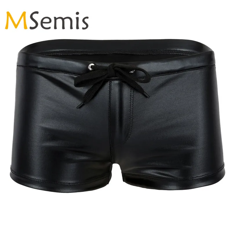 Фетиш купальники мужской купальник нижнее белье блестящее лакированная кожа для