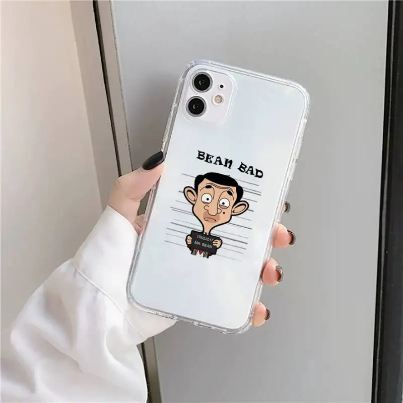 

Mr Bean Cartoon interesting Phone Case Transparent soft For iphone 5 5s 5c se 6 6s 7 8 11 12 plus mini x xs xr pro max