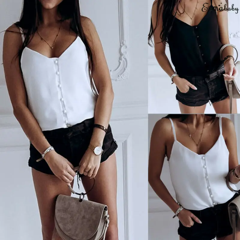 Женский Повседневный жилет на бретельках без рукавов светло-коричневый топ с