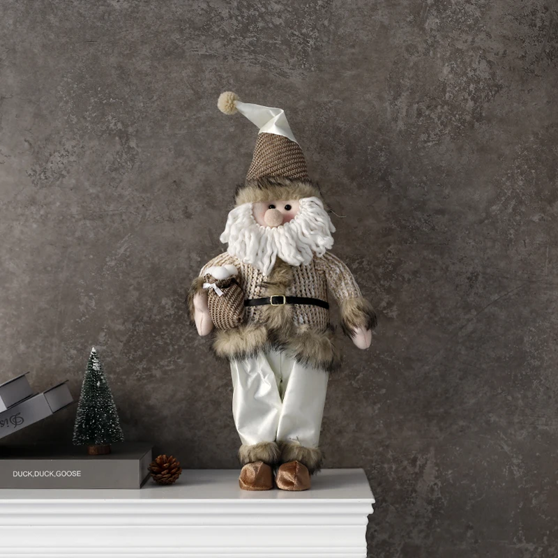 Рождественская плюшевая кукла цвета хаки с Санта-Клаусом снеговиком оленем