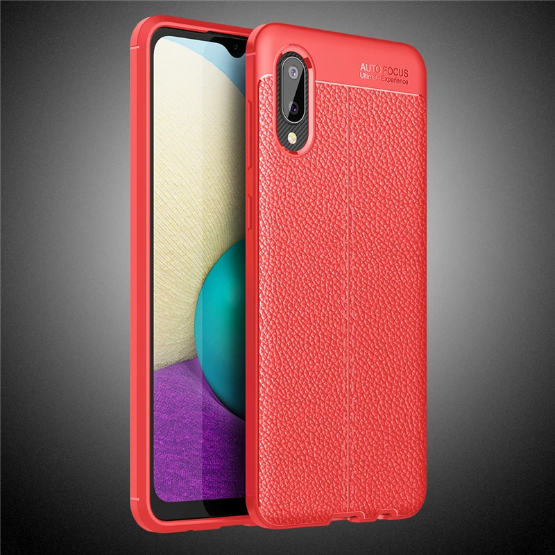For Samsung Galaxy A02 Case Silicone Leather Texture Armor Bumper Pattern Case For Samsung Galaxy A02 Cover for Galaxy M02 A12