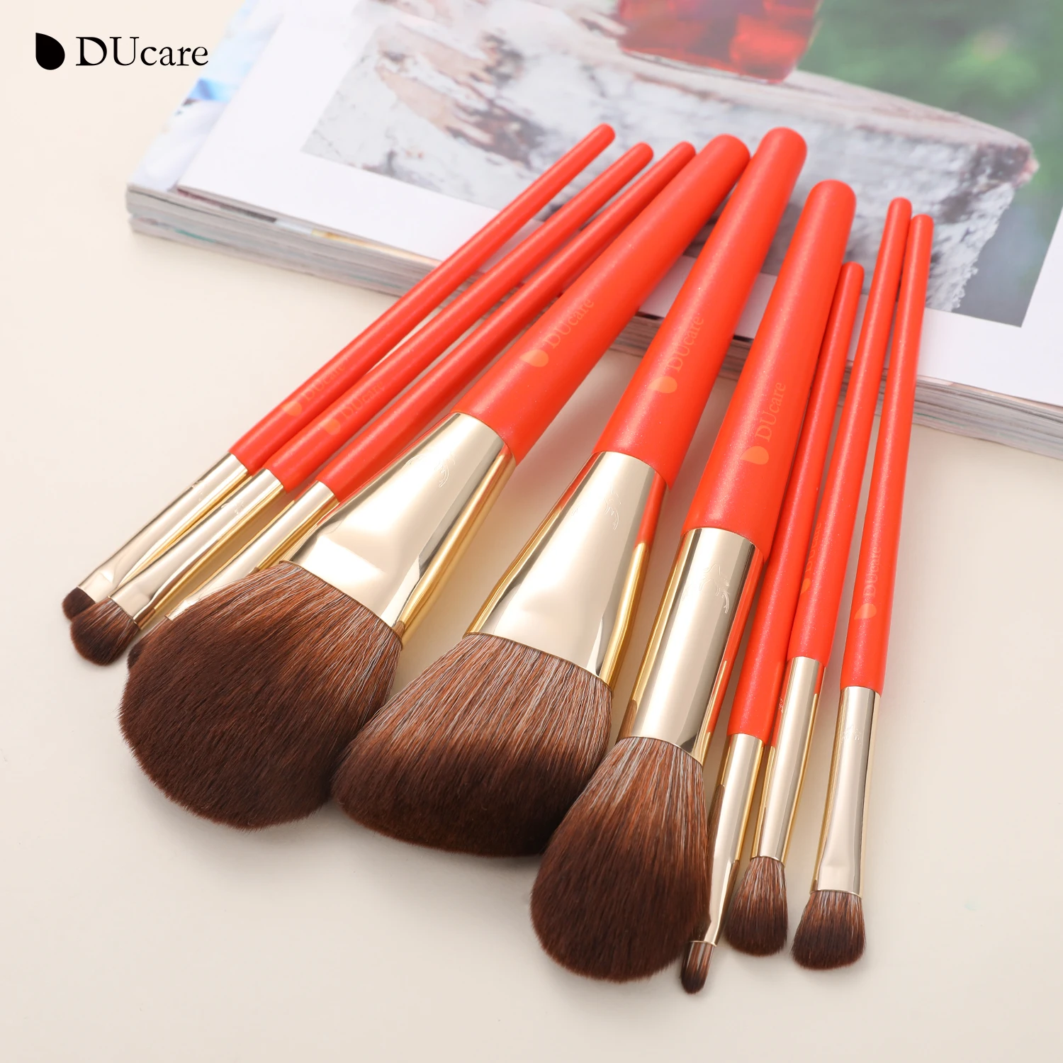 

DUcare 9PCS Make Up Brushes Tool Set Cosmetic Powder Eye Shadow Foundation Blush Blending Beauty Make Up Brush Maquiagem