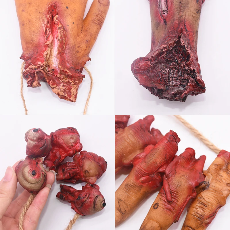 

1Pcs Latex Scary Mouse bat human organs Shape Props Halloween Hanging Ornament Decoration for Home Halloween Party Supplies