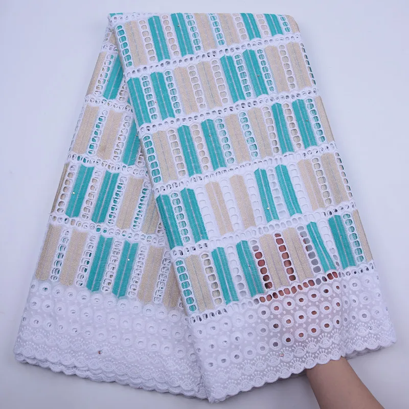 Новое поступление нигерийская швейцарская кружевная ткань с отверстиями 100%