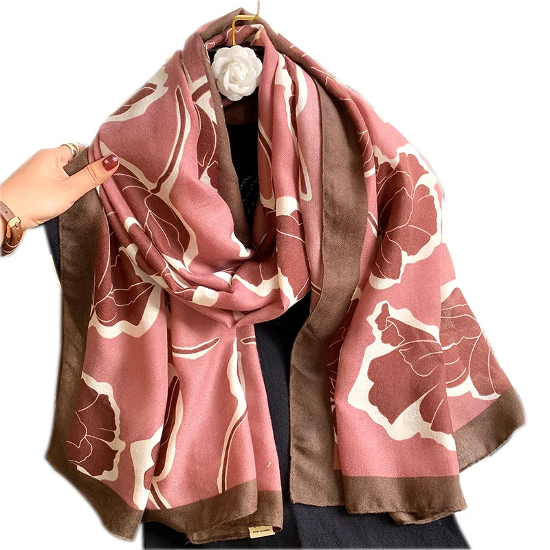 

2021 different color plaid cotton turban spring fashion scarf print scarf women's