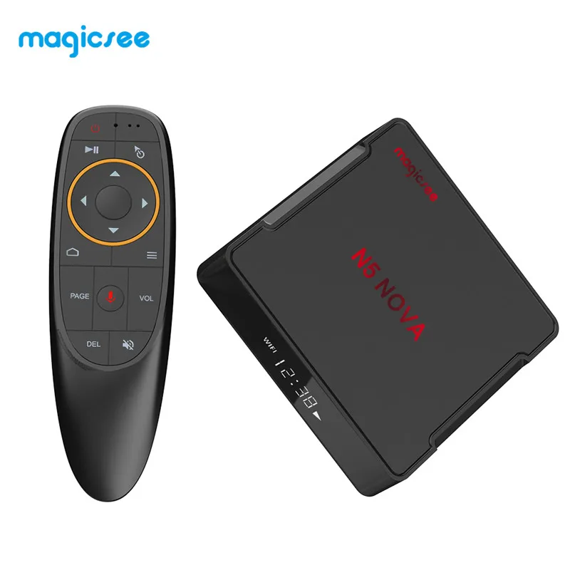 ТВ-приставка Magicsee N5 NOVA Android 9 0 RK3318 4 Гб 32 ГБ/64 ПЗУ 2 + быстрая связь Двойной Wi-Fi Bluetooth