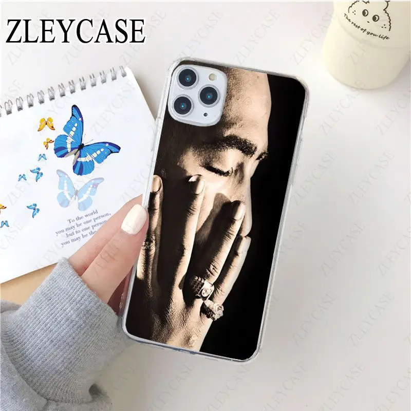 Мягкий ТПУ чехол для телефона iphone 11 11pro max 5s SE 2020 6S plus 7 8plus x xs xr xsmax 2Pac Tupac Amaru Shakur Makaveli