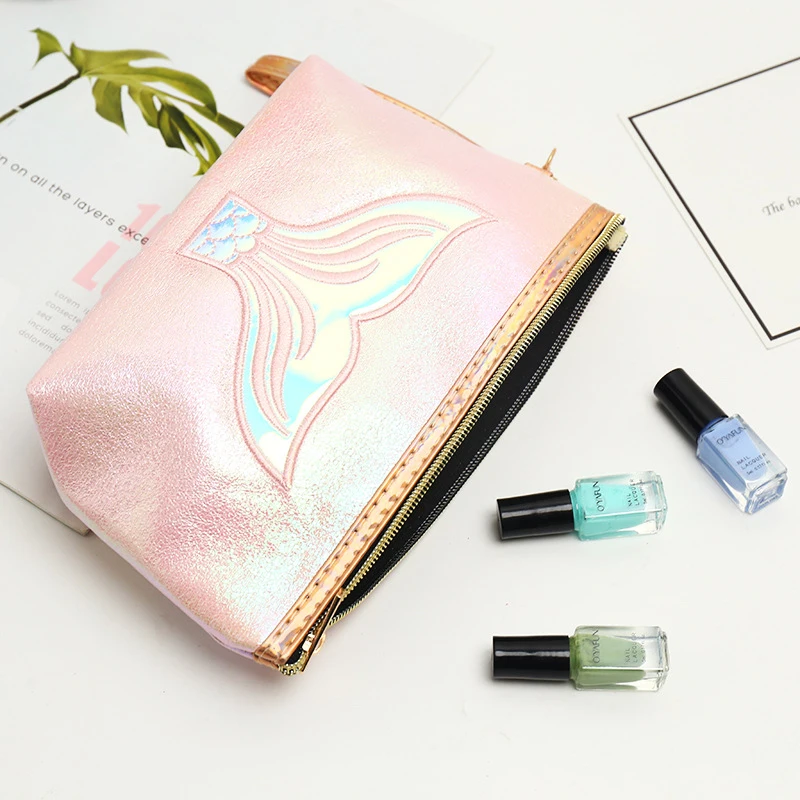 Косметички с лазерным корпусом русалки голографические дорожные сумки для