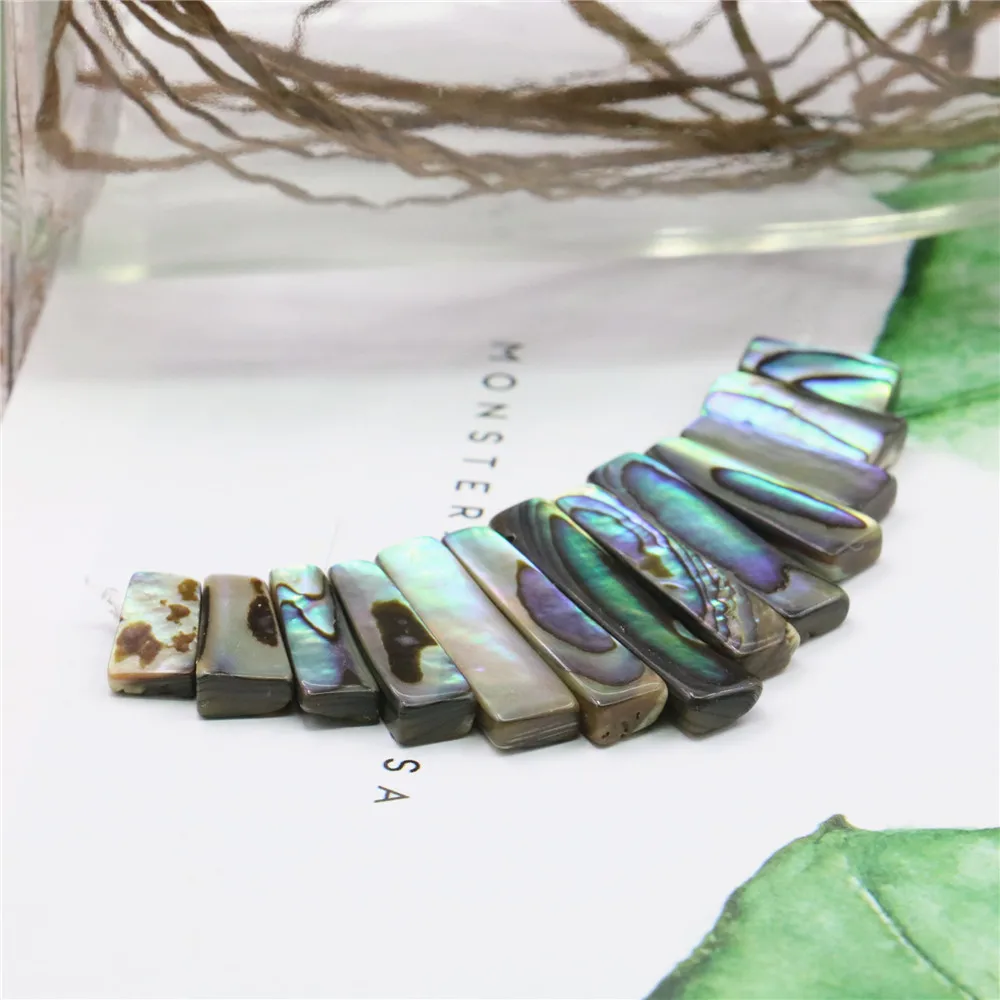 Изумительный Ретро 2 цвета натуральный Абалон корпус прямоугольник 11 палочек