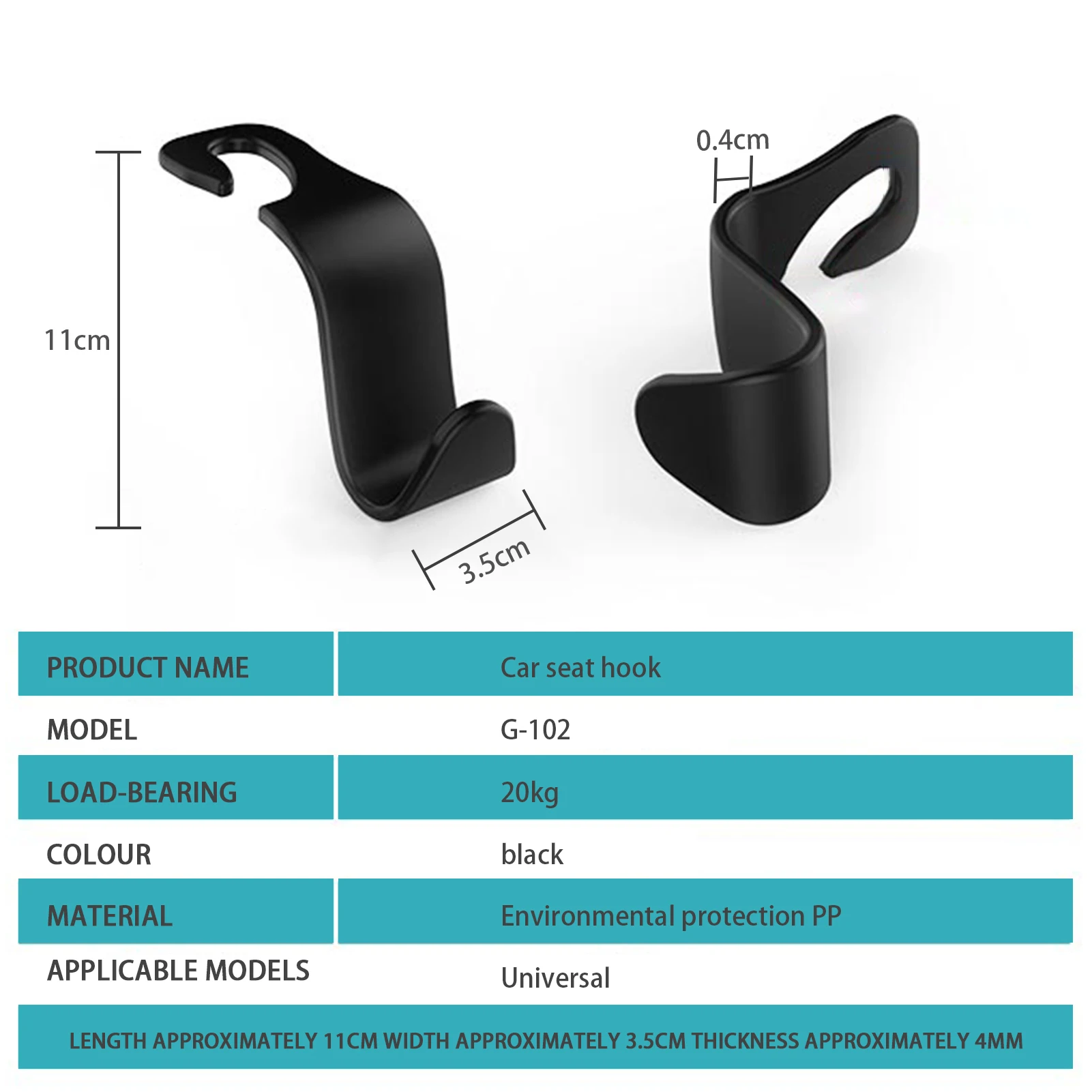 

Seat Headrest Hook Organizer Hanger Universal Seat Hook Car Supplies Accessories Products Drop Shipping