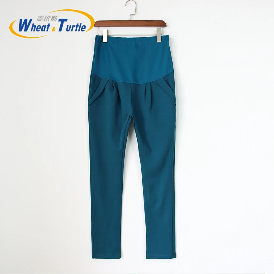 Леггинсы для беременных 7 цветов Осень-зима теплая хлопковая одежда Одежда