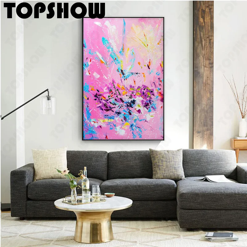 

Большая оригинальная картина маслом со вспышкой счастья ручная роспись абстрактная картина маслом Ручная работа картина маслом для дома г...