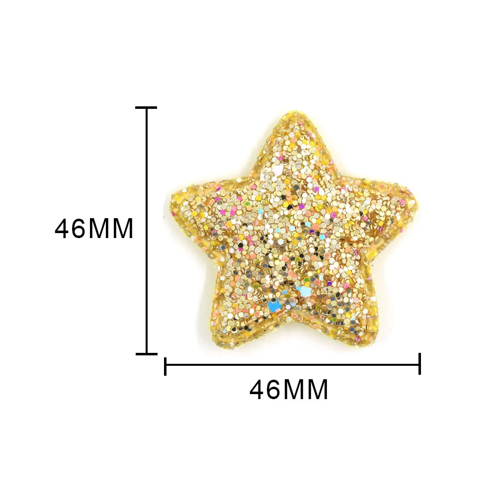 10 шт. 46x46 мм разноцветные блестящие нашивки в форме звезды для одежды мягкие