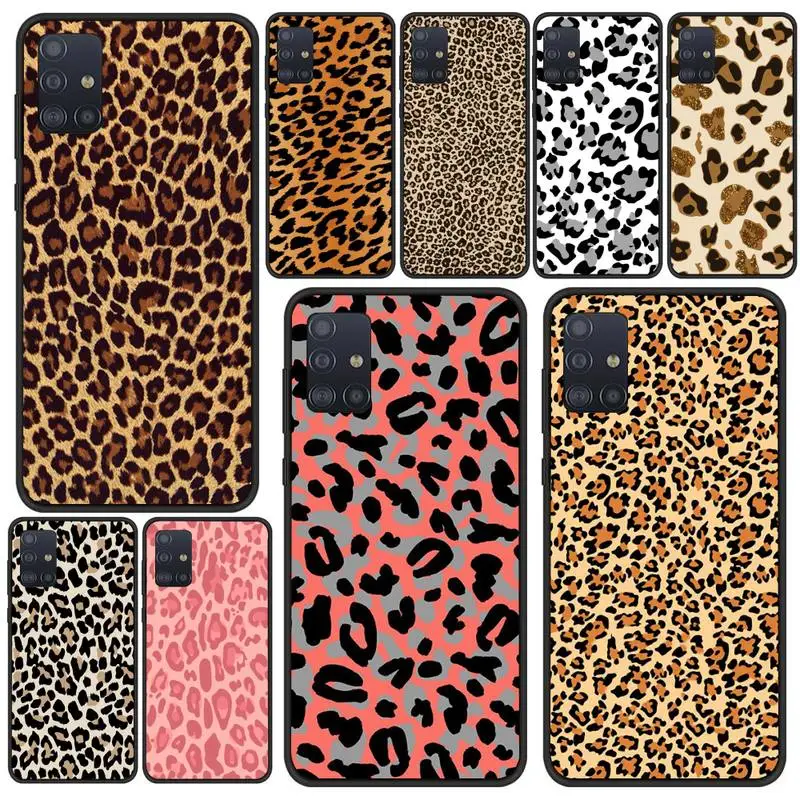 

Fashion Tiger Leopard Print Panther Phone Case For Samsung A71 A72 A80 A91 A01 A02 A11 A12 A21 A21S A20S A31 A32 Cover Fundas