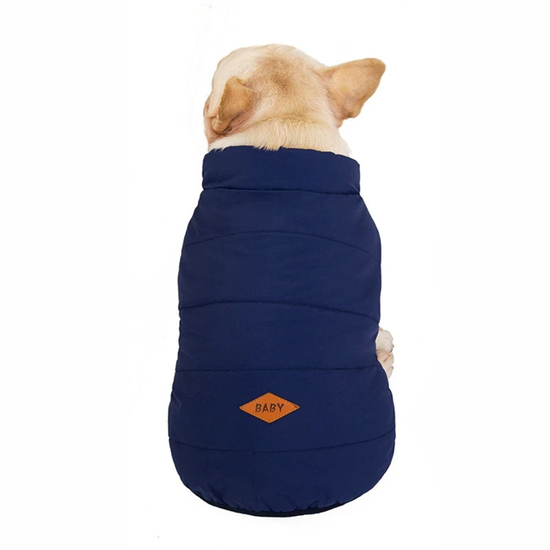 

Warm dog coat 2-layer fleece lining pets warm coat hoodie soft windproof small dogs coats cashmere coats