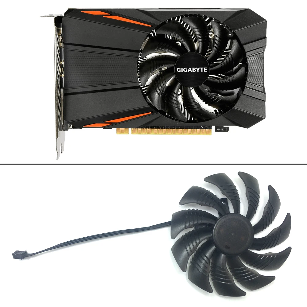 3Pin PLD09210S12HH T129215SU GTX1050 Ti D5 4G охлаждающий вентилятор GPU для Gigabyte GTX1050ti GTX1060 Mini ITX PC