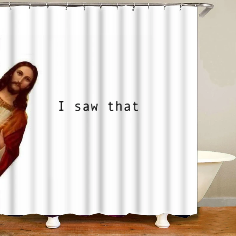 

Занавеска для душа Funny Jesus Peeking