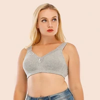 bras for women large plus size ladies cotton bra wire free seamless summer push up wireless home sleep lingerie bralette e f