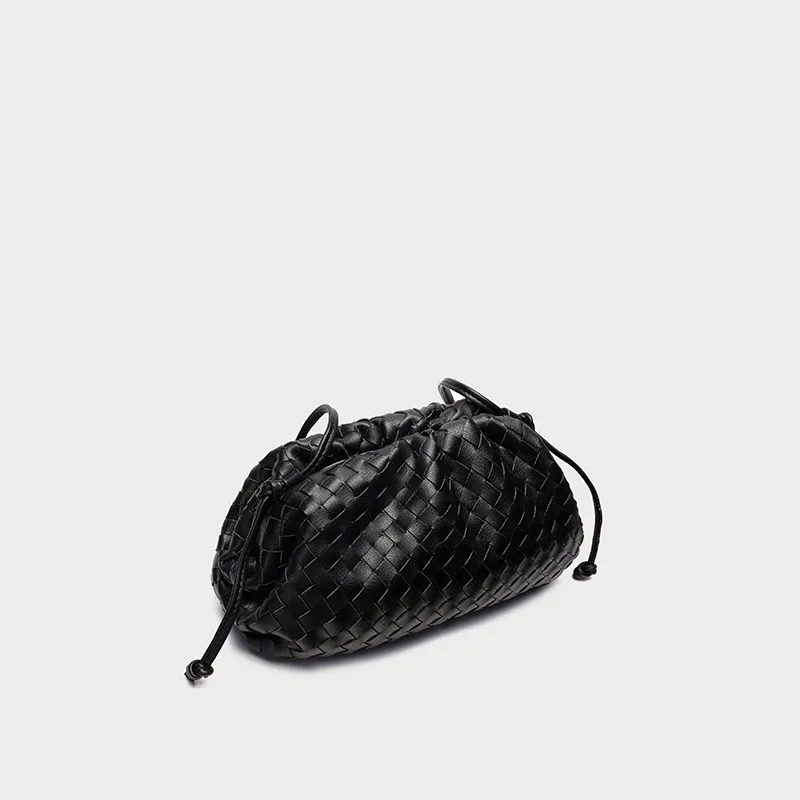 

Weaving cloud bag 2019 new leather women's bag soft leather dumpling Bag Fashion One Shoulder Messenger hand bag