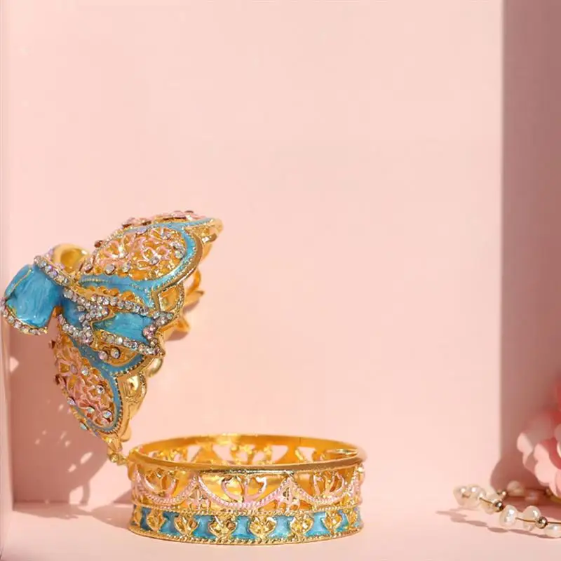 

1Pc Alloy Jewelry Box Chic Jewelry Box High-grade Jewelry Case Jewelry Organizer