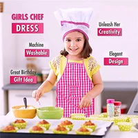 10pcs kids pretend role play kitchen toy apron and chef hat set kids chef costume for boys girls interactive baking toys gift
