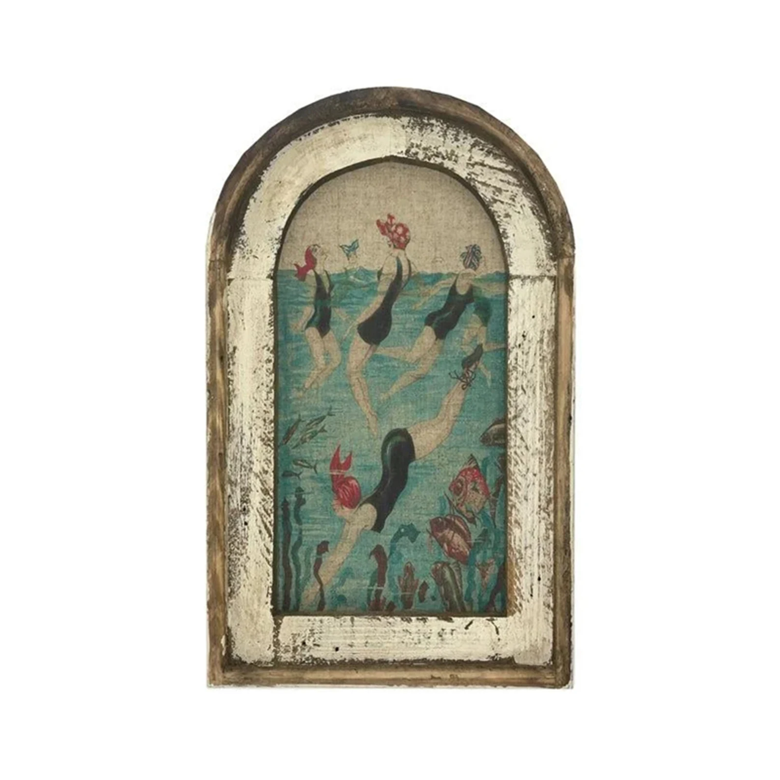 

Swimming Wall Art Bathroom Decor Wooden Canvas Hanging Paintings With Hook In The Back Wall Art Decoration Quadros Decorativos