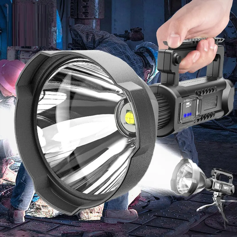 

P70 Strong Searchlight Outdoor Searchlight Rechargeable Led Portable Lamp W590-p70 Lamp Bead Night Flashlight With Tripod