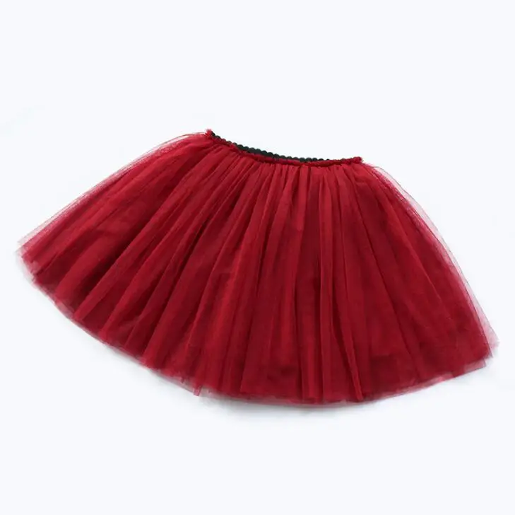 wine red 2 Юбки-пачки для девочек, детские хлопковые юбки-пачки для малышей возрастом от 2 до 10 лет, весенне-летняя одежда для девочек короткие юбки наивысшего качества - Цвет: wine red 2