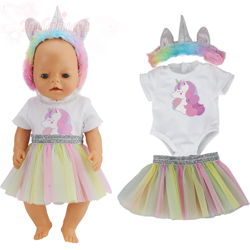 

Одежда для куклы, 43 см, 17 дюймов, костюм «Единорог»