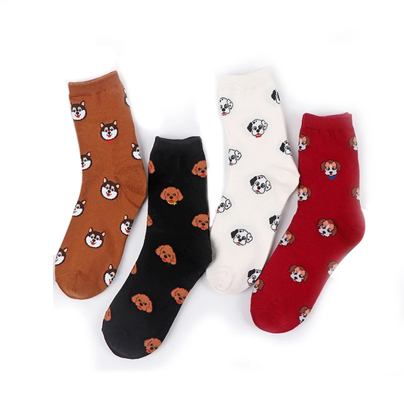 1 пара женские хлопковые носки с рисунком|Чулки| |