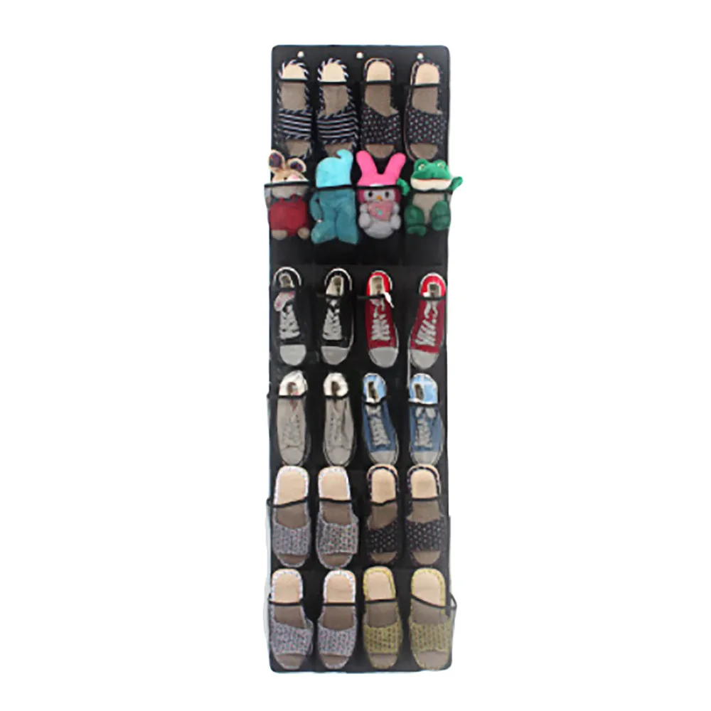 24 Pocket Shoe Door Hanging Organizer Rack Wardrobe Shoes Socks Sundries Organizers Space Wall Bag Storage Closet Holder | Дом и сад