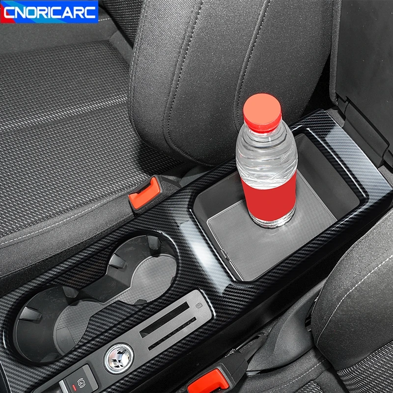 

Car Styling Console Water Cup Holder Frame Cover Trim For Audi A3 2021 LHD Armrest Storage Box Interior Accessories Sticker