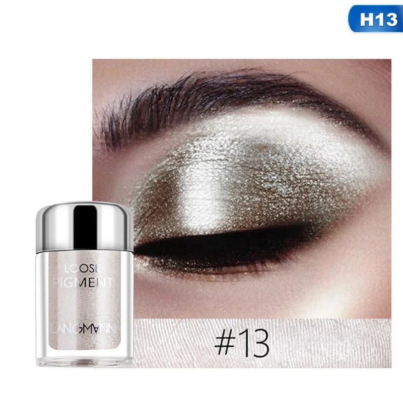 18 цветов, блестящие тени для век, косметический макияж, алмазные губы, свободный макияж, пигмент для глаз, косметическая пудра, тонкие тени для век - Цвет: 13