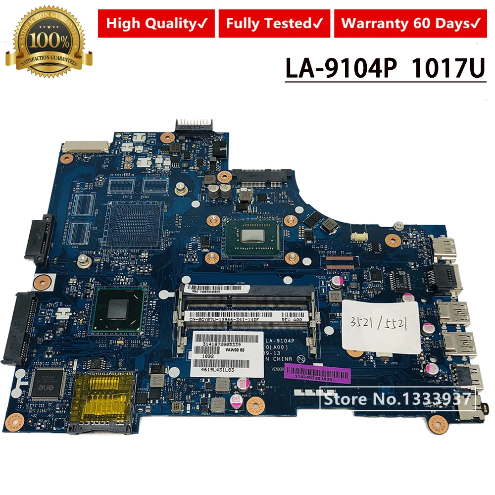 CN 0GY07W GY07W материнская плата для ноутбука Dell inspiron 15 3521 5521 3721 Материнская VAW00 LA 9104P SR10A