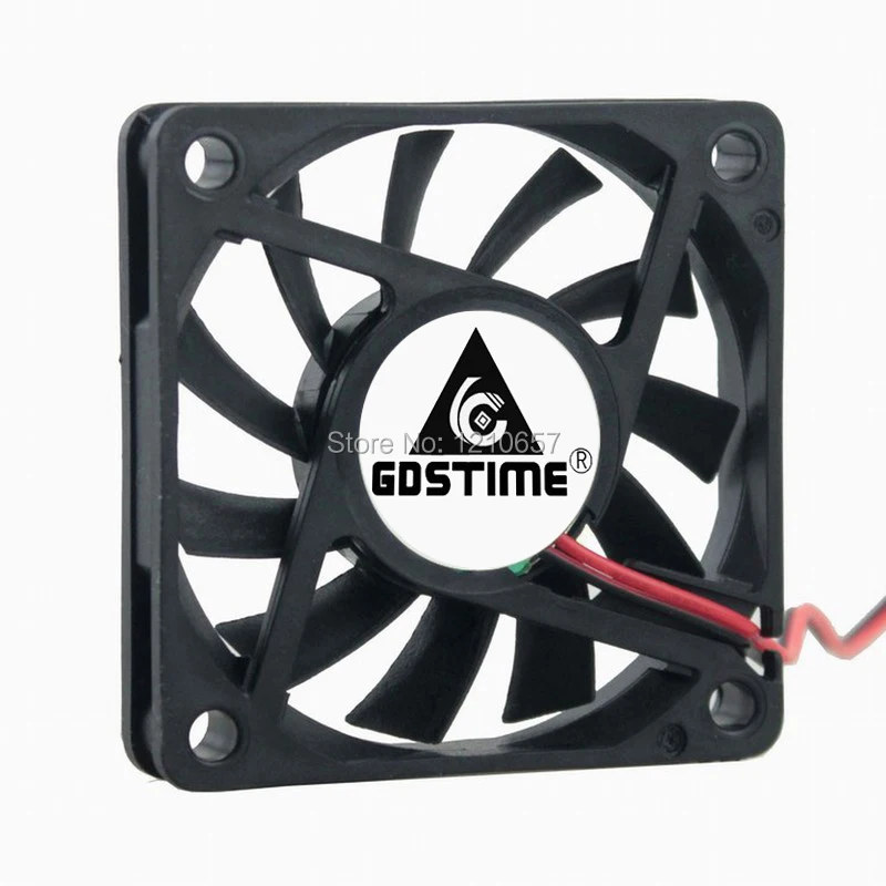 5 шт. в партии Gdstime 5 В, 12 В, 24 В постоянного тока, 2Pin 3Pin USB 60 мм 60x60x10 мм 6010 DC мини охлаждающий вентилятор Cooler Втулка с отверстиями для шариков подшипника