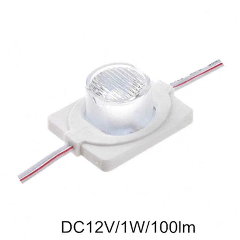 

100pcs/lot 1W high power led module side lighting 5050 led lamps 1 led module injection lens super brightness