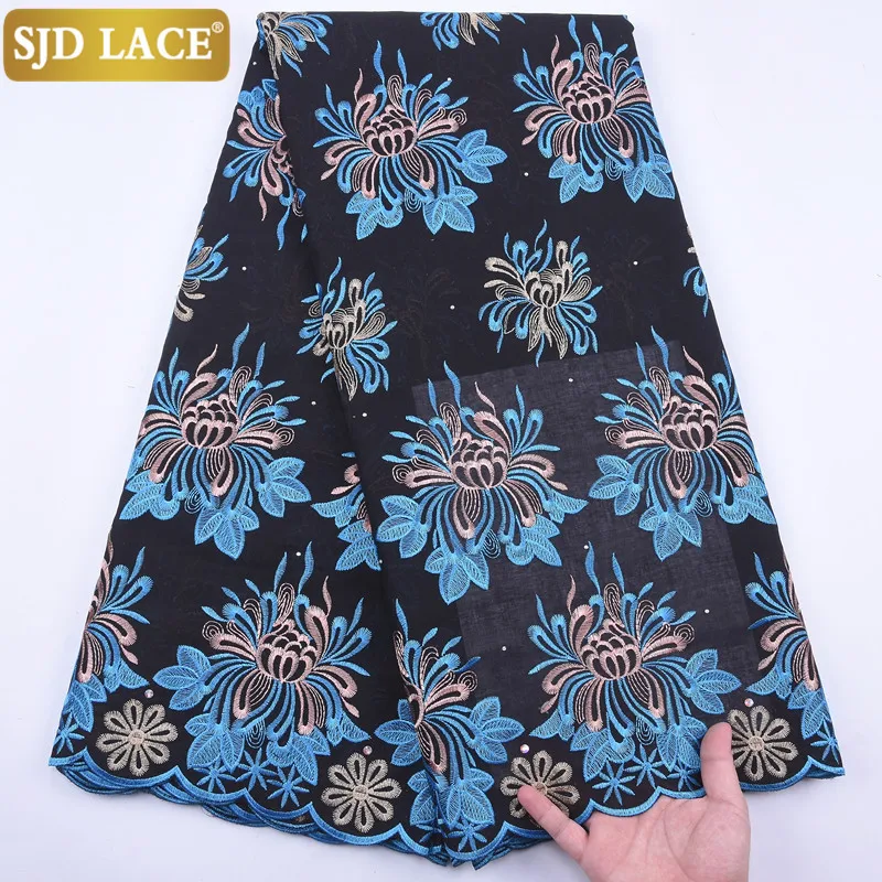 

SJD LACE African Dry Lace Fabric Cheap Sale Nigerian Swiss Voile Lace In Switzerland Embroiderey Wedding Party Dress Sewing1937B