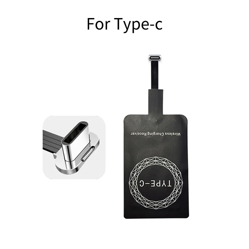 Беспроводной приемник зарядного устройства для iPhone Type C Быстрая Зарядка Qi