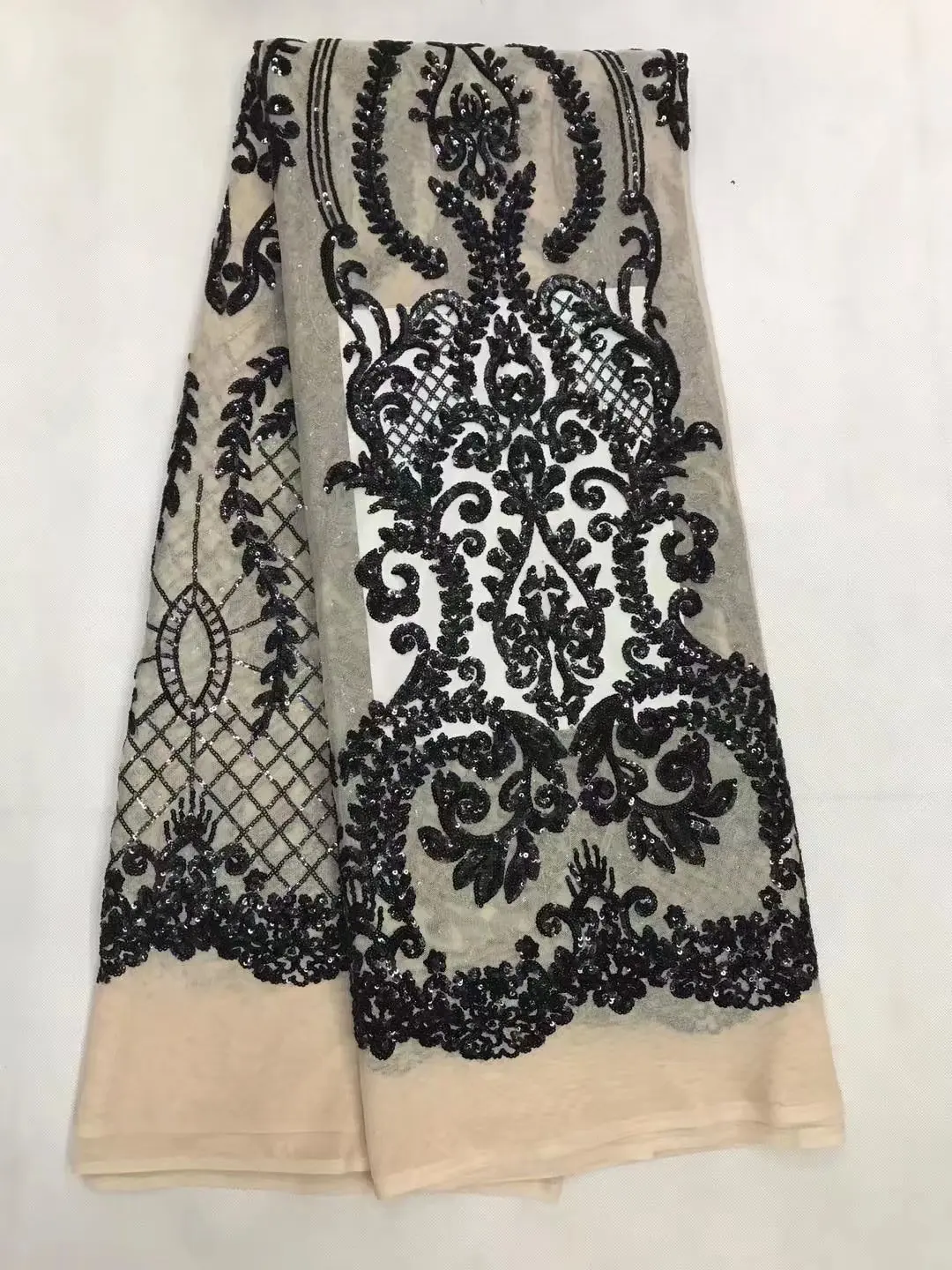 Африканская кружевная ткань золотого цвета 2020 нигерийские кружевные ткани с