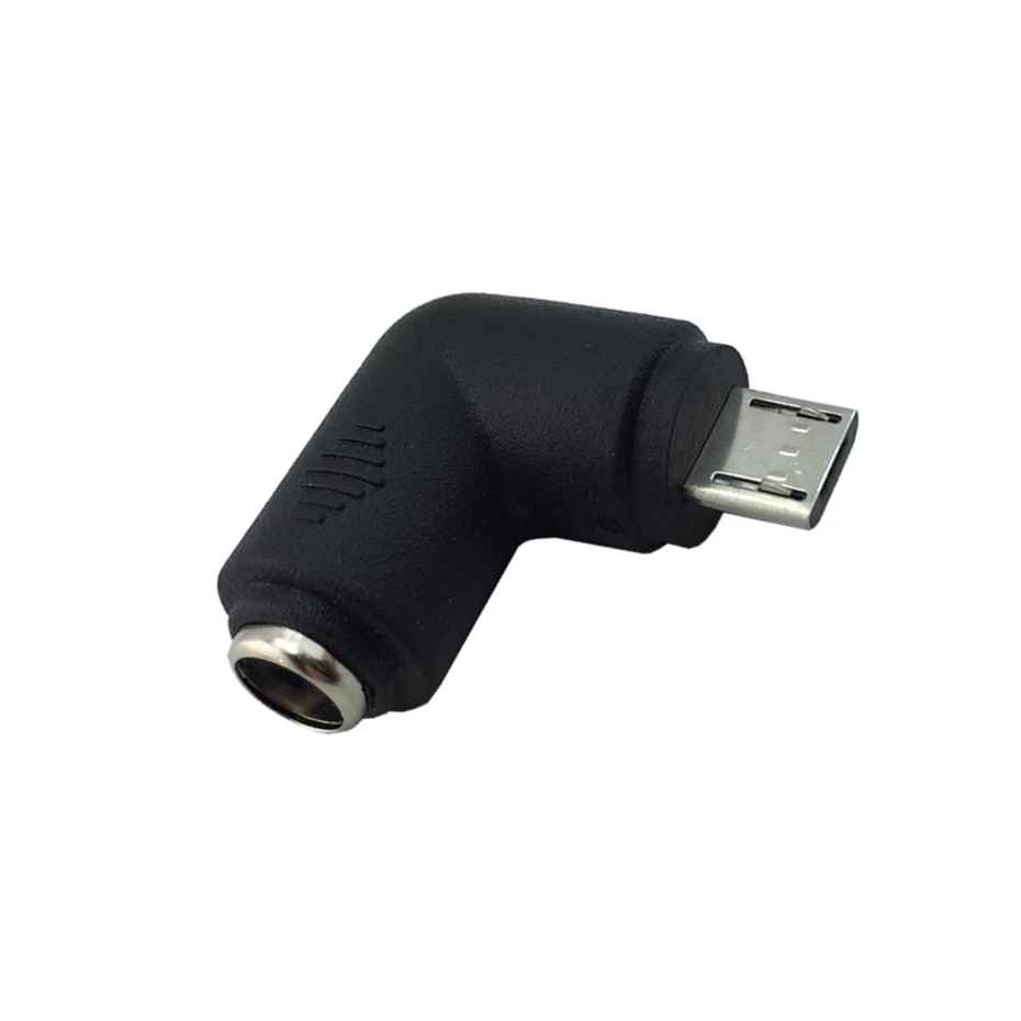 DC 5.5x2.1 mm Jack To Micro USB B 5P Right Angle Male Power Adapter Connector 90 degree for Samsung Xiaomi Phones And Other