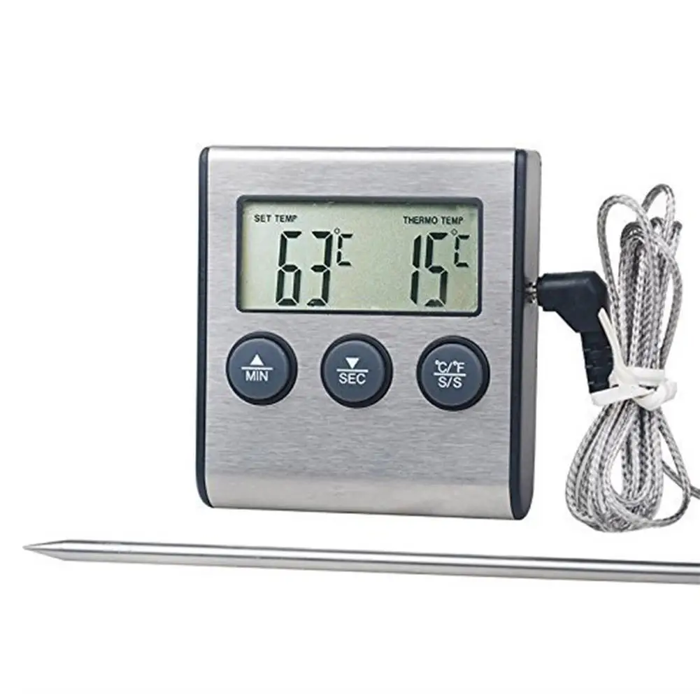 

Electronic Probe Thermometer Food BBQ Digital Display BBQ TP700 Thermo-hygrometer Thermometer S8L4