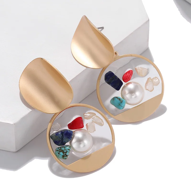 Корейские модные украшения эффектные серьги простой дизайн элегантные