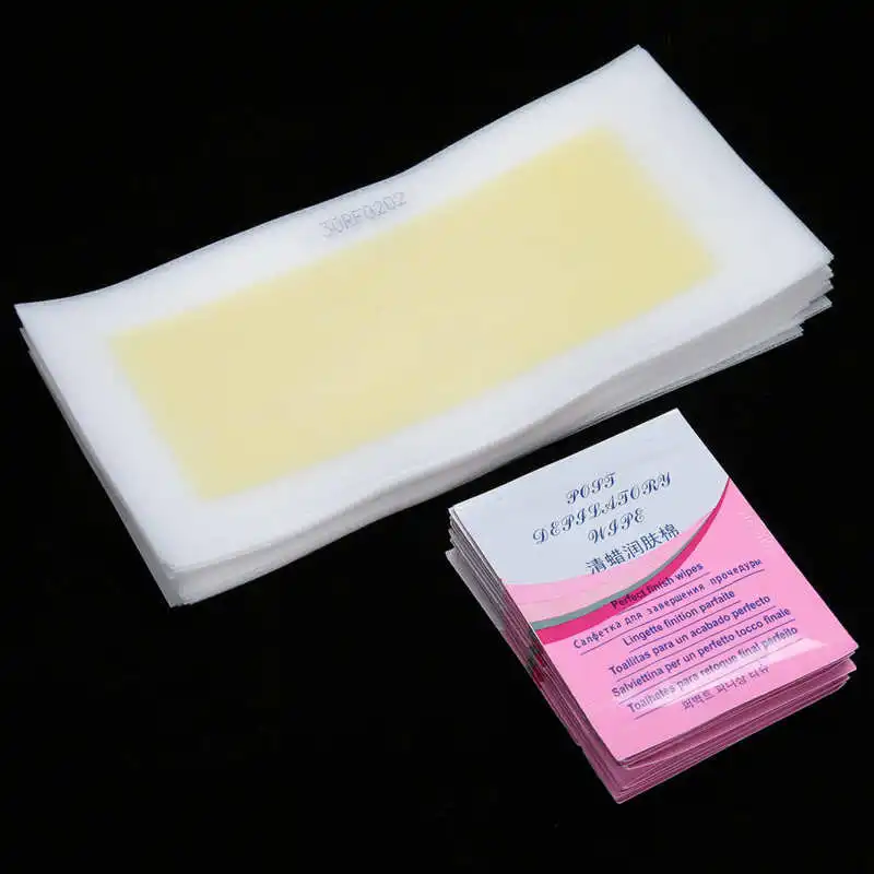 

60pcs/set Unisex Leg Armpit Depilatory Wax Paper Portable Facial Hair Removal Wax Strips